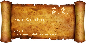 Pupp Katalin névjegykártya