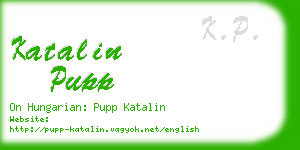 katalin pupp business card